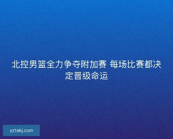 北控男篮全力争夺附加赛 每场比赛都决定晋级命运